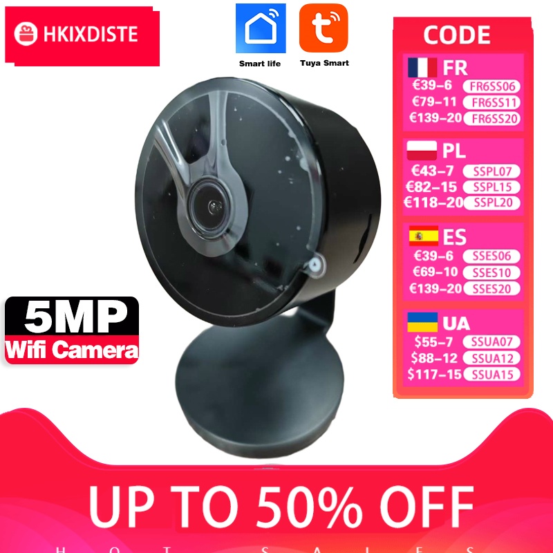 Home Security Front Door - Wireless 5MP Tuya Magnetic Camera Human