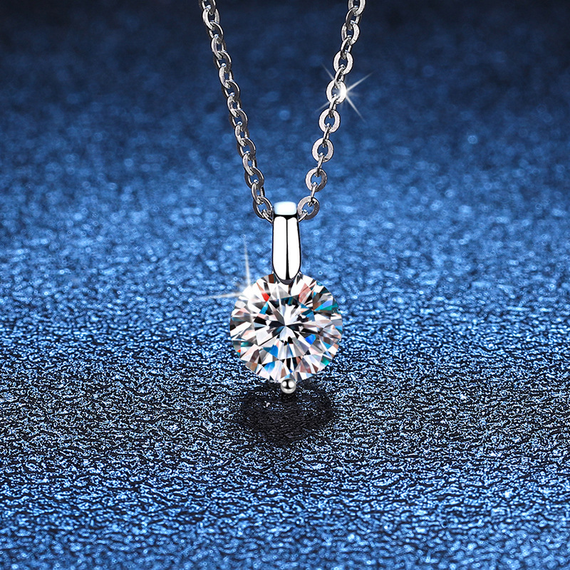 Home Security Companies - 18K platinum diamond pendant clavicle chain