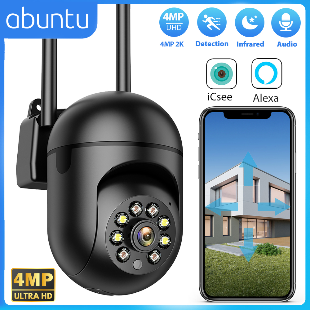 Home Security Front Door - 4MP 2K HD PTZ Wifi Camera