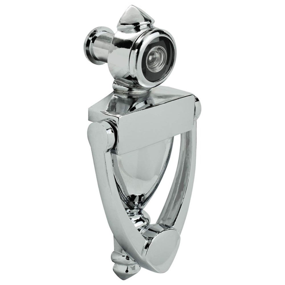Home Security Front Door - Zinc Alloy Peephole Door Knocker Matte