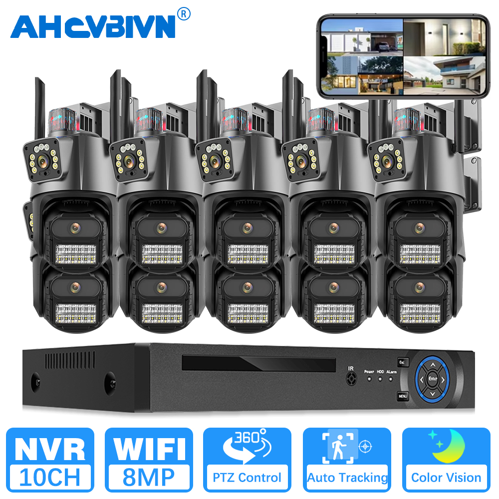 Home Security Video Recording Systems - 8MP 4K PTZ Security Wifi Cameras