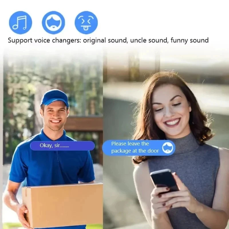 Home Security Front Door - Tuya WIFI Camera Doorbell HD Video