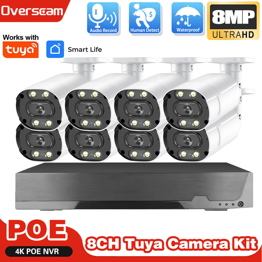 Tuya App 4K 8MP POE Security C - огляд і ціна Home Security Video Recording Systems