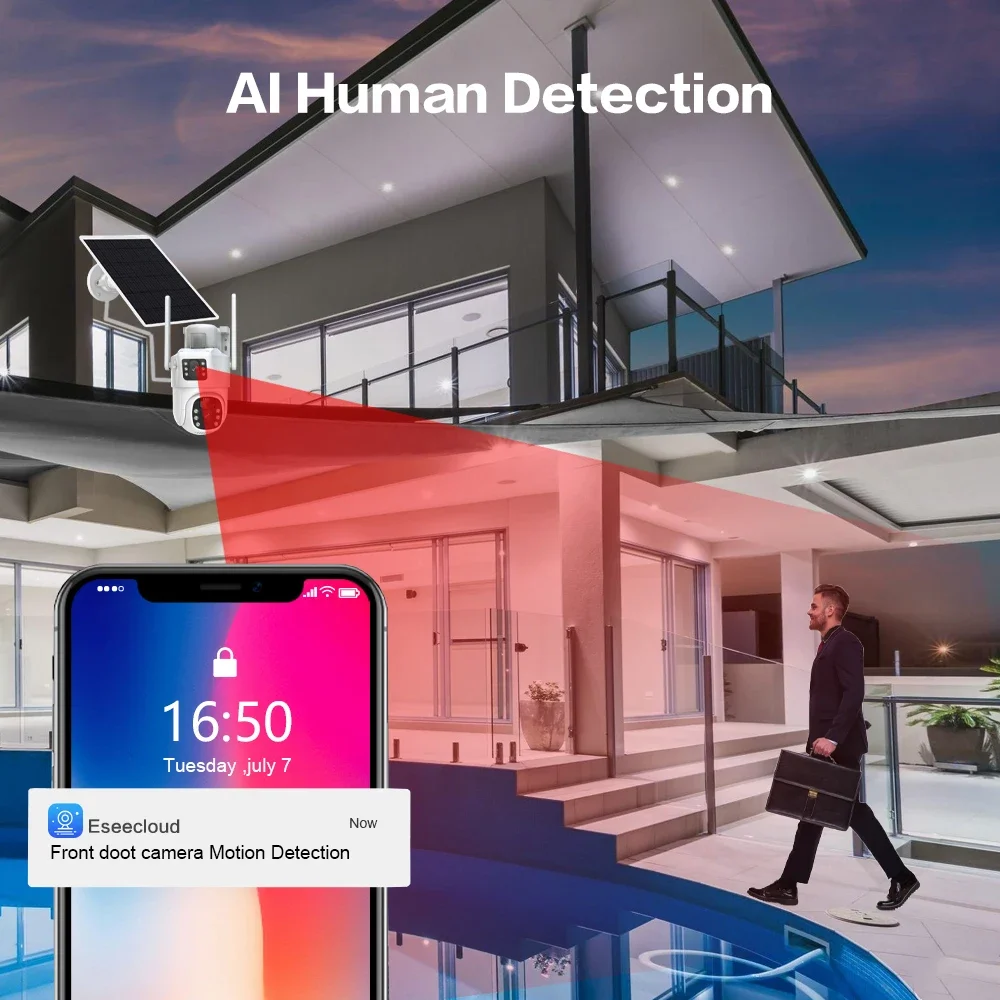 4K 8MP Dual Lens Wifi Solar CC - огляд і ціна Home Security Kit