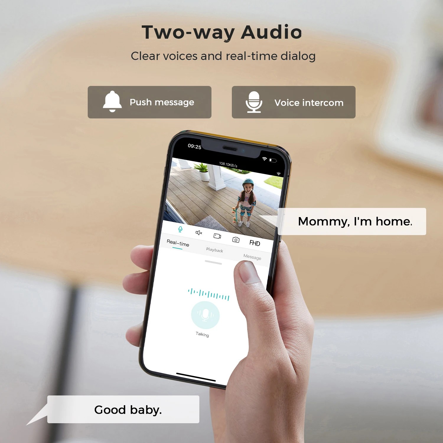 4MP 2K HD PTZ Wifi Camera Blac - огляд і ціна Home Security Front Door