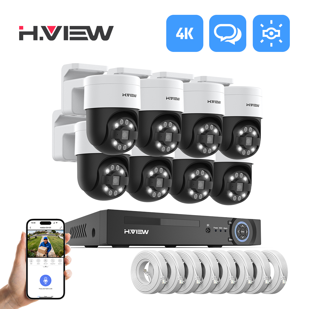 H.view 8Ch 4K 5MP 8MP Cctv Sec - огляд і ціна Home Security Kit