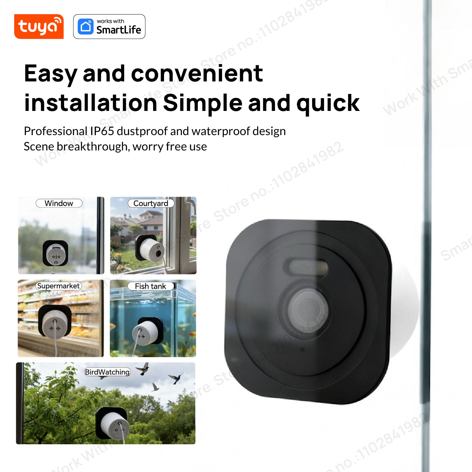 3MP 2K Tuya Window Camera,2.4G - огляд і ціна Home Security Front Door