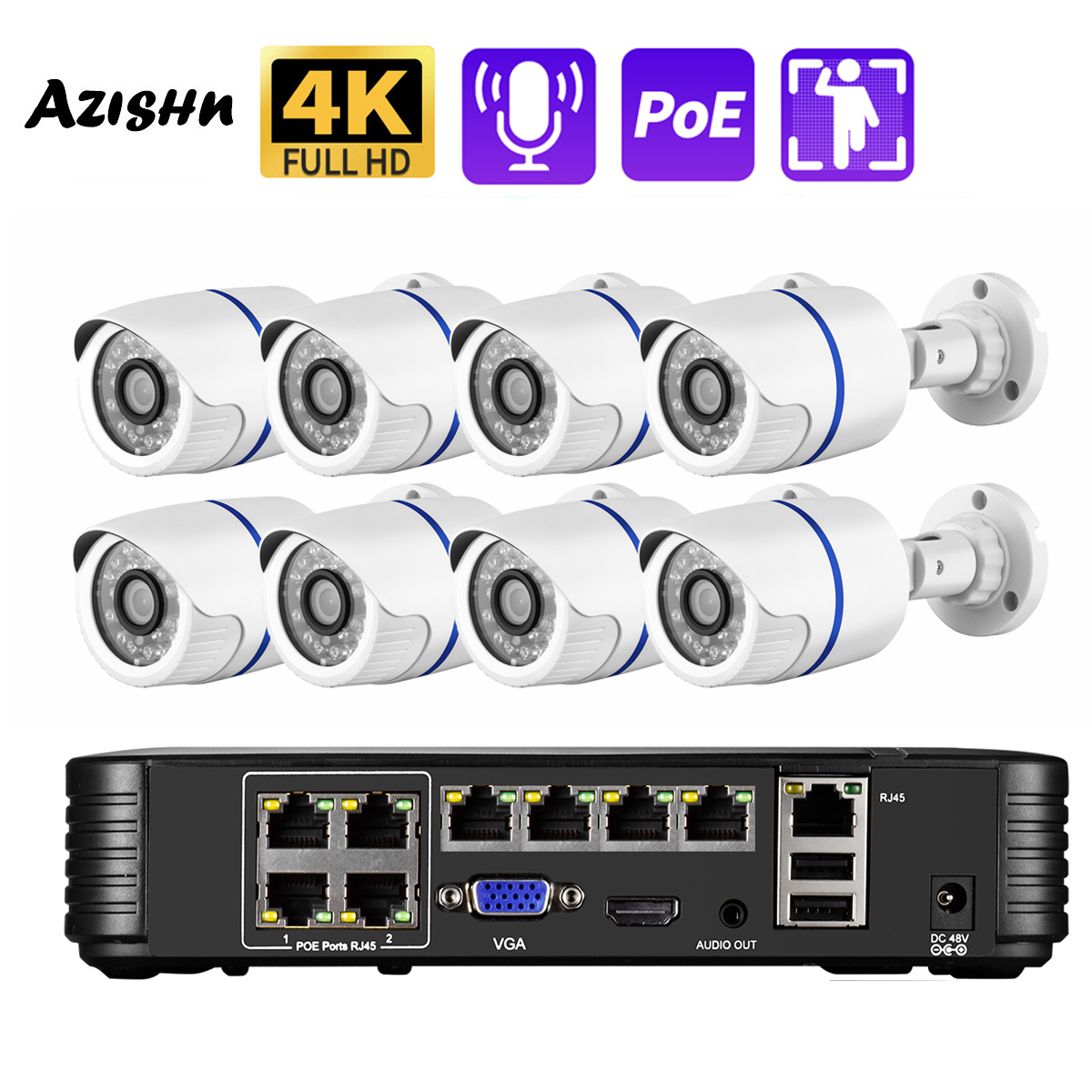 8MP 4K Ai Human Detection Secu - огляд і ціна Home Security Video Recording Systems
