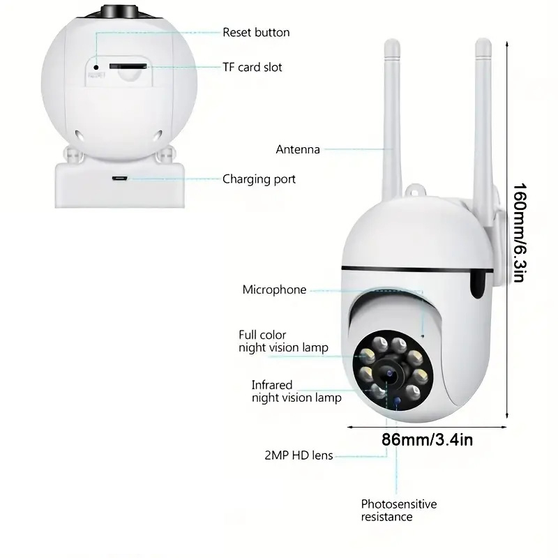 4K PTZ WiFi IP Camera Outdoor  - огляд і ціна Home Security Front Door