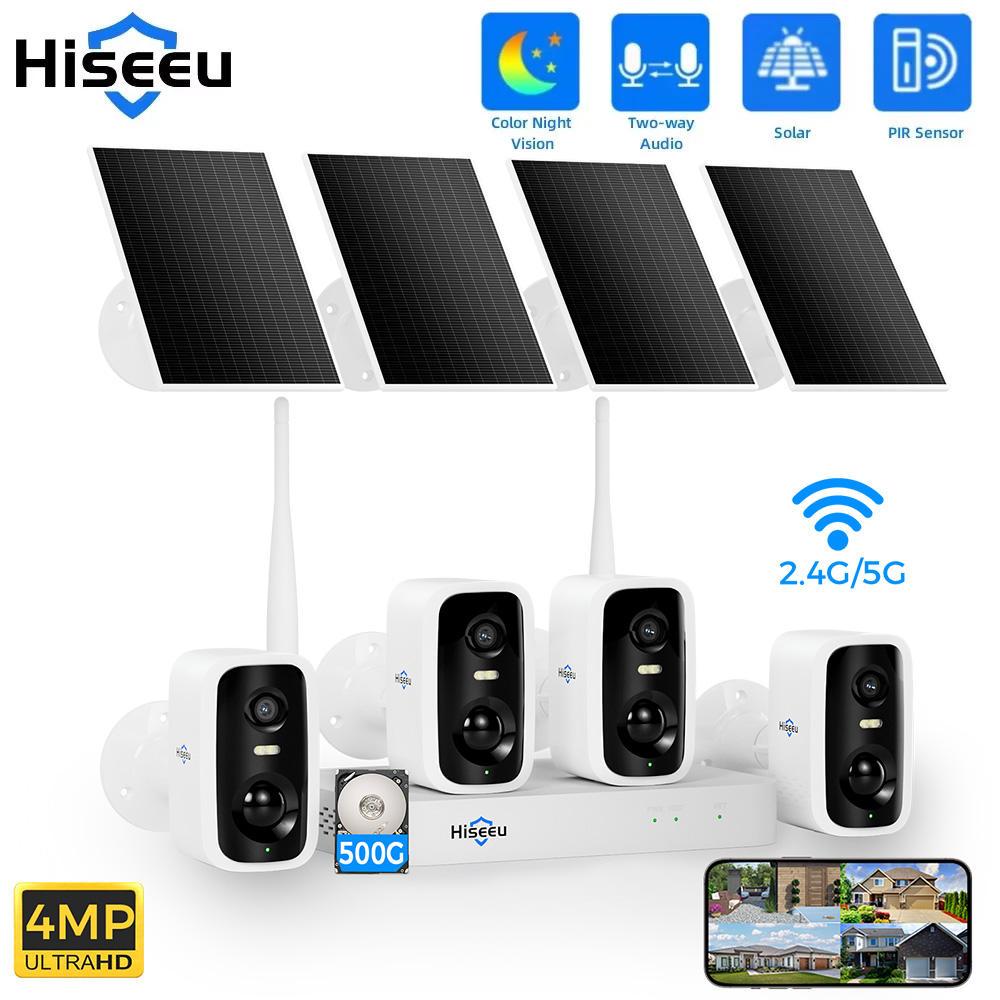 Hiseeu 10CH NVR 4MP WiFi Solar - огляд і ціна Home Security Kit