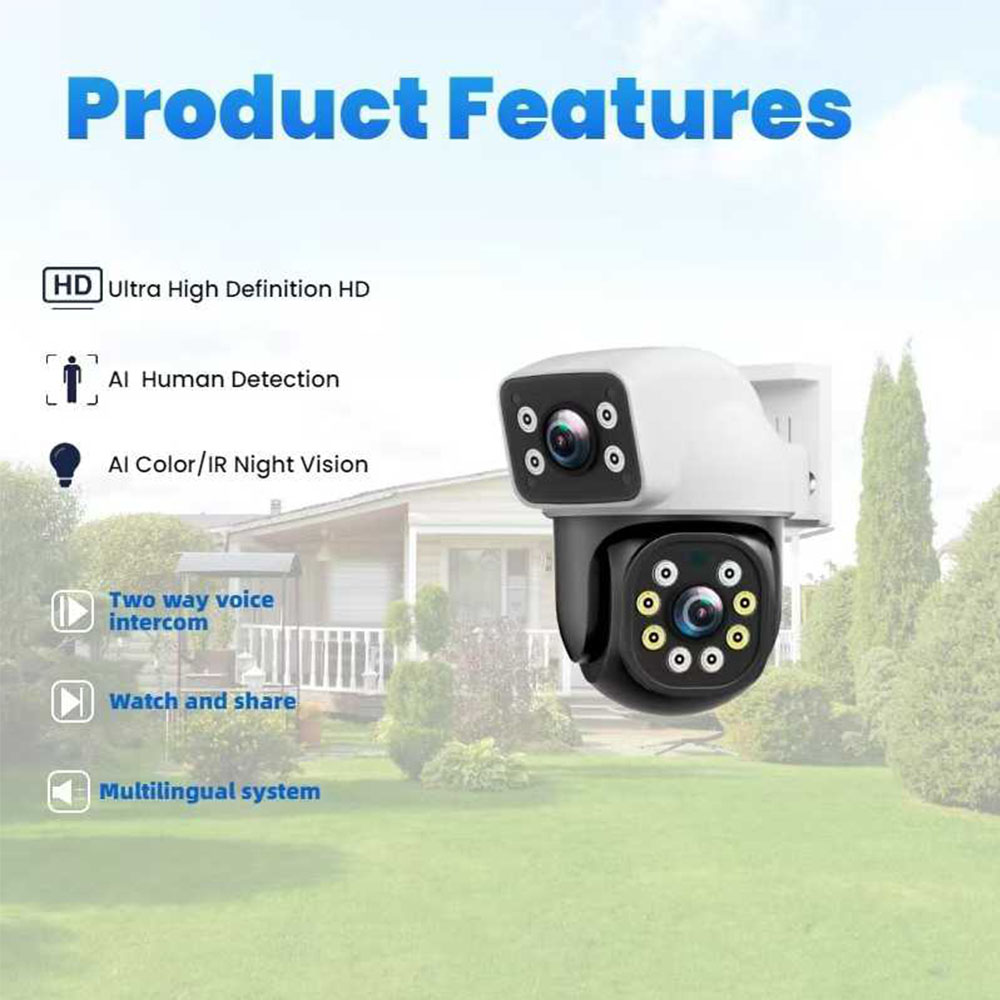8MP Dual Lens WiFi IP Camera A - огляд і ціна Home Security Front Door