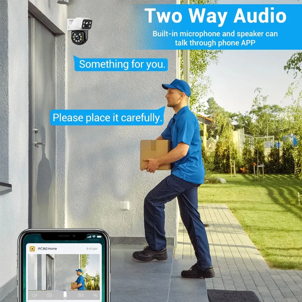 8MP Dual Lens WiFi IP Camera A - огляд і ціна Home Security Front Door