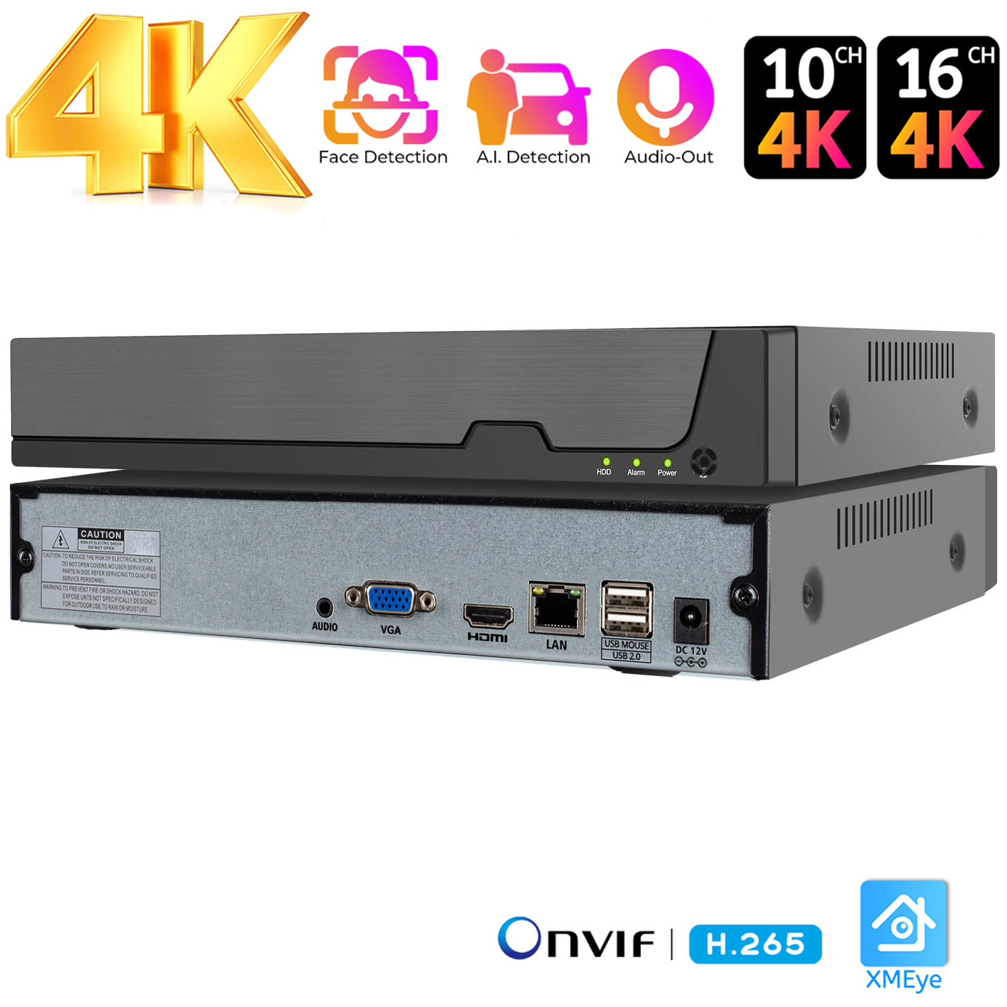 4K 10Ch 16Ch Onvif NVR 8MP Net - огляд і ціна Home Security Video Recording Systems